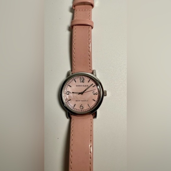 Anne Klein Women’s 38mm Dial Watch Pink Leather Band Wristwatch Battery needed - Picture 7 of 10